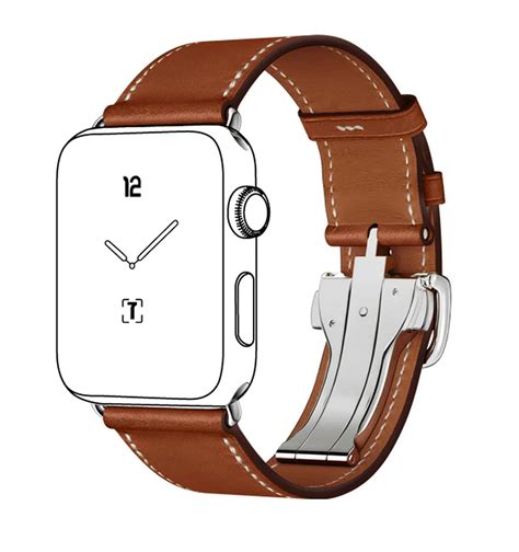 Genuine Leather Watch Strap Of The Watchband For Hermes 